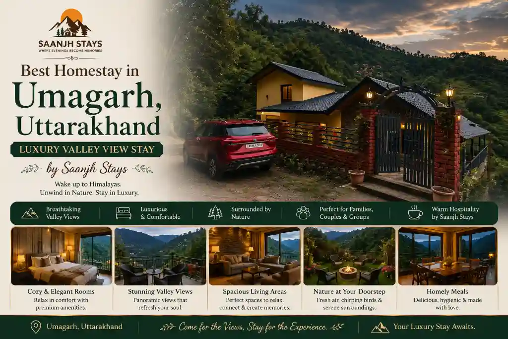 Best Homestay in Umagarh Uttarakhand | Luxury Valley View Stay by Saanjh Stays