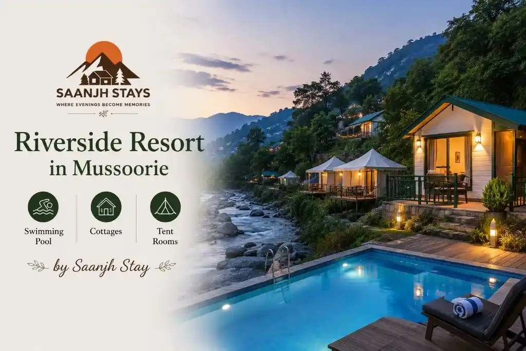 Riverside-Resort-in-Mussoorie-with-Swimming-Pool-Cottages-Tent-Rooms-by-Saanjh-Stay1