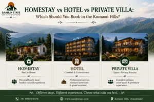 Homestay vs Hotel vs Private Villa: Which Should You Book in the Kumaon Hills?