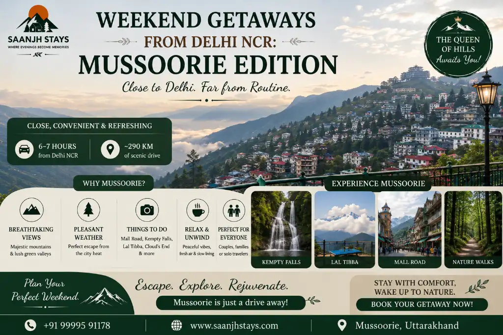 Weekend Getaways from Delhi NCR: Mussoorie Edition