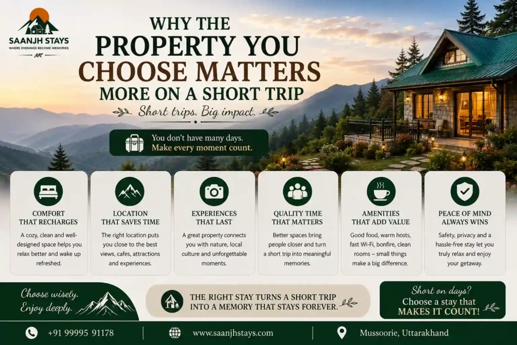 Why the Property You Choose Matters More on a Short Trip