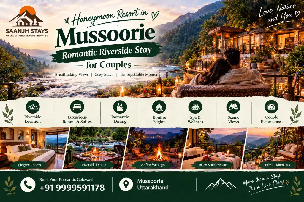 Honeymoon Resort in Mussoorie – Romantic Riverside Stay for Couples
