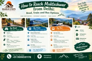 How to Reach Mukteshwar from Delhi: Road, Train and Bus Options