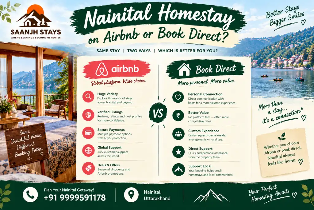 Nainital Homestay on Airbnb or Book Direct? What to Check Before You Pay