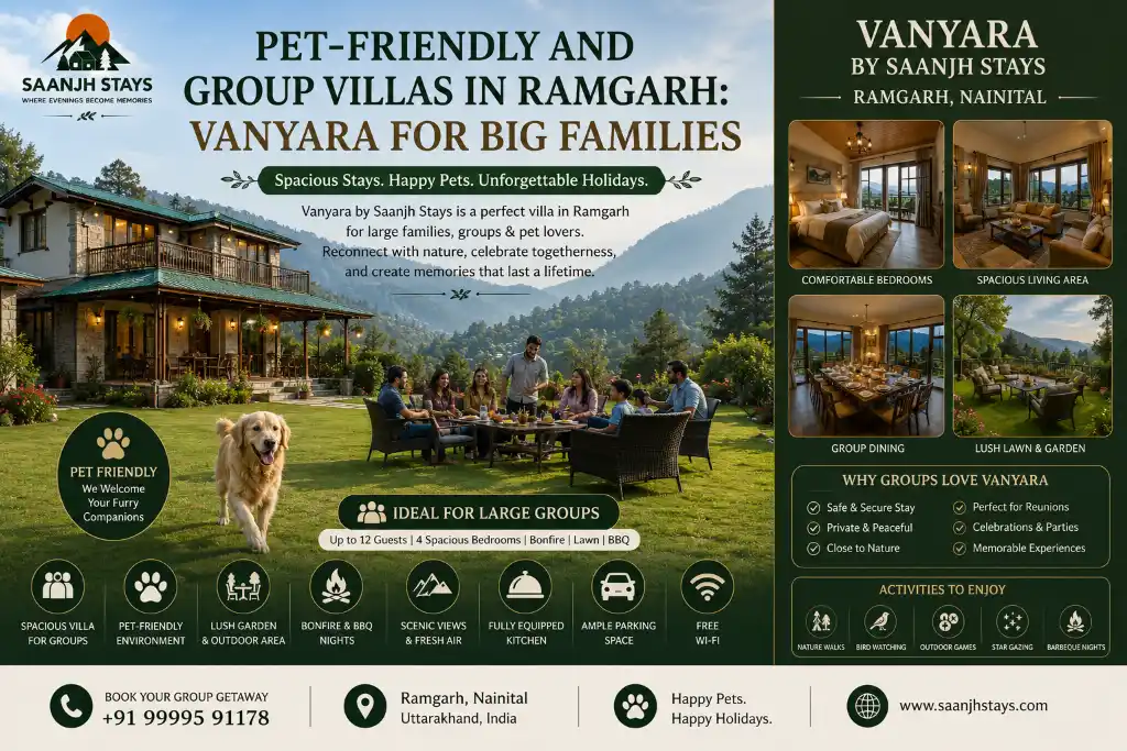 Pet-Friendly and Group Villas in Ramgarh: Vanyara for Big Families