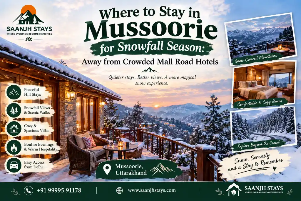Where to Stay in Mussoorie for Snowfall Season: Away from Crowded Mall Road Hotels