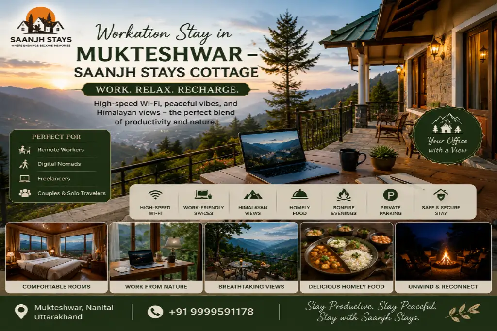 Workation Stay in Mukteshwar – Saanjh Stays Cottage