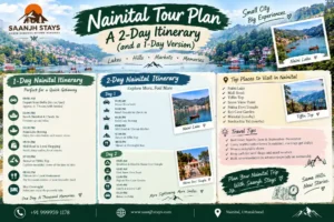 Nainital 2-Day Itinerary | Nainital Tour Plan | Saanjh Stays