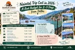 Nainital Trip Cost in 2026: A Real Budget for 2–3 Days from Delhi