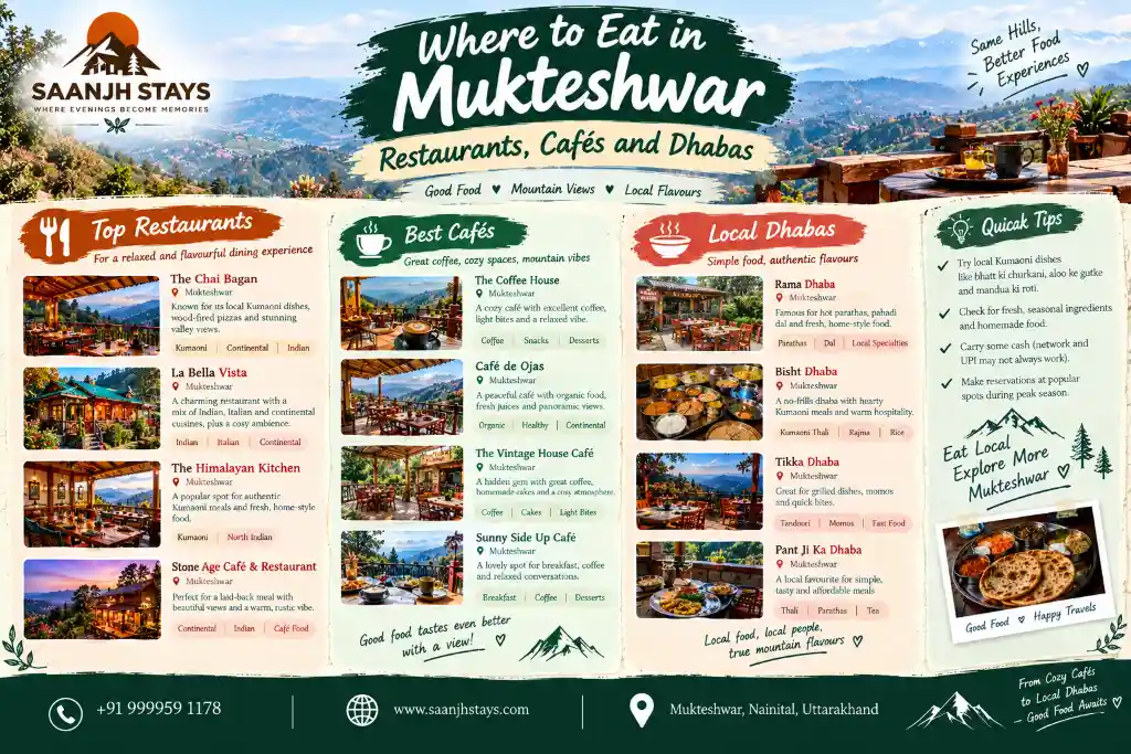 Where to Eat Restaurants in Mukteshwar | Saanjh Stays
